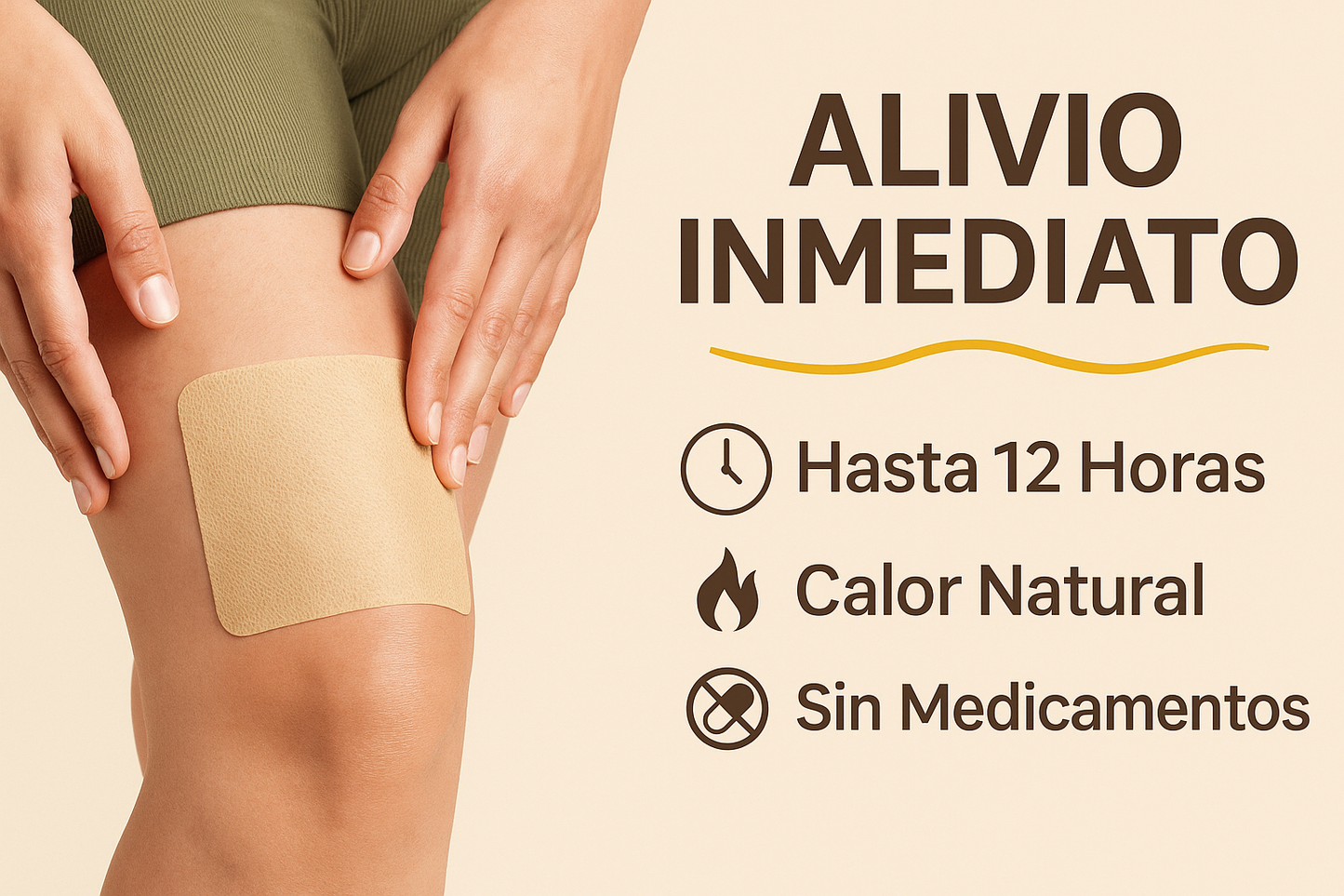 30 PARCHES PARA RODILLA - ALIVIO NATURAL PARA EL DOLOR ARTICULAR HASTA POR 12 HORAS