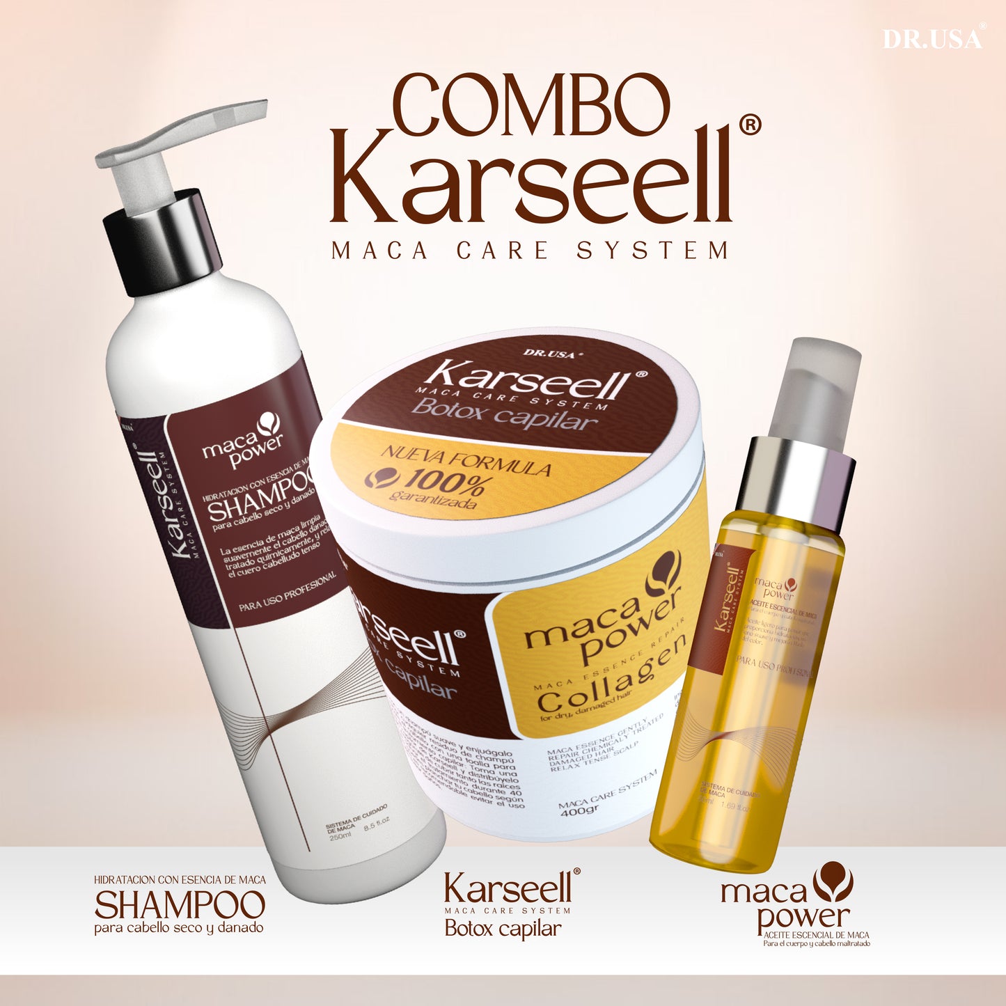 PACK KARSEELL BY DR. USA: TU CABELLO, COMO RECIÉN SALIDO DEL SALÓN